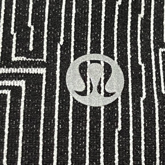 Lululemon Womens Wunder Under Crop III Jaquard Leggings Sz 10 Black Gym Fitness - Picture 5 of 6